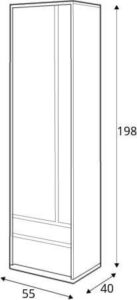 Imola IM-03 Wardrobe, detail view — Arte-N kids wardrobe