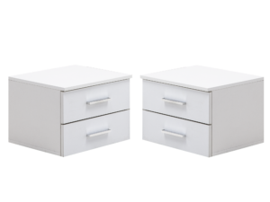 Siena 23 Pair of Bedside Cabinets, shown from the front — Arte-N bedroom cabinet