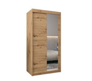 Tokyo II Sliding Door Wardrobe 100cm - side profile showing the depth