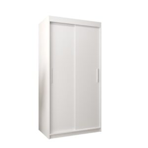 Tokyo Sliding Door Wardrobe 100cm - shown in a bedroom setting, 100cm wide