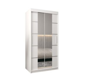 Verona 04 Sliding Door Wardrobe 100cm - side profile showing the depth