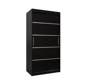 Verona 01 Sliding Door Wardrobe 100cm - shown in a bedroom setting, 100cm wide