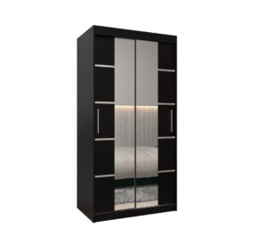 Verona 04 Sliding Door Wardrobe 100cm - shown in a bedroom setting, 100cm wide
