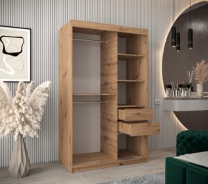 Boliwia Sliding Door Wardrobe 120cm - close detail of the door finish and handle