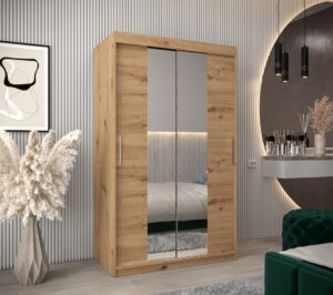 Tokyo I Sliding Door Wardrobe 120cm - front view with the doors closed