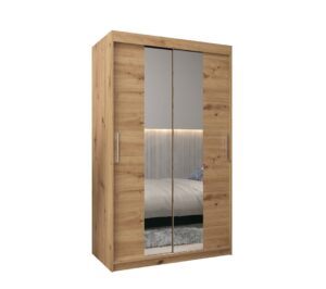 Tokyo I Sliding Door Wardrobe 120cm - shown in a bedroom setting, 120cm wide