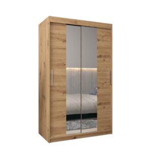 Tokyo I Sliding Door Wardrobe 120cm - shown in a bedroom setting, 120cm wide