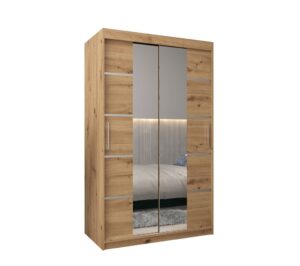 Verona 04 Sliding Door Wardrobe 120cm - side profile showing the depth