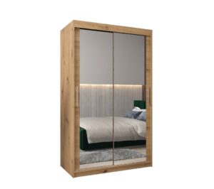 Tokyo III Sliding Door Wardrobe 120cm - side profile showing the depth