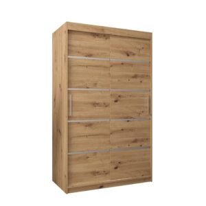Verona 01 Sliding Door Wardrobe 120cm - shown in a bedroom setting, 120cm wide