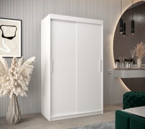 Tokyo Sliding Door Wardrobe 120cm - front view with the doors closed