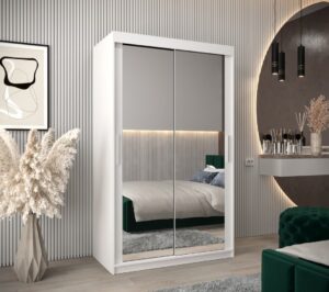 Tokyo III Sliding Door Wardrobe 120cm - front view with the doors closed