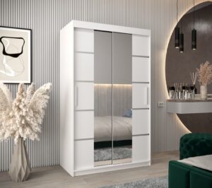 Verona 04 Sliding Door Wardrobe 120cm - front view with the doors closed