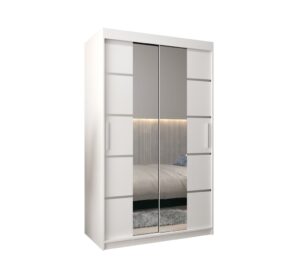 Verona 04 Sliding Door Wardrobe 120cm - shown in a bedroom setting, 120cm wide