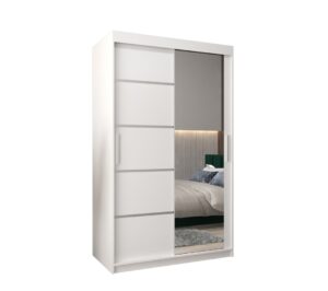 Verona 02 Sliding Door Wardrobe 120cm - shown in a bedroom setting, 120cm wide