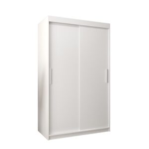 Tokyo Sliding Door Wardrobe 120cm - shown in a bedroom setting, 120cm wide