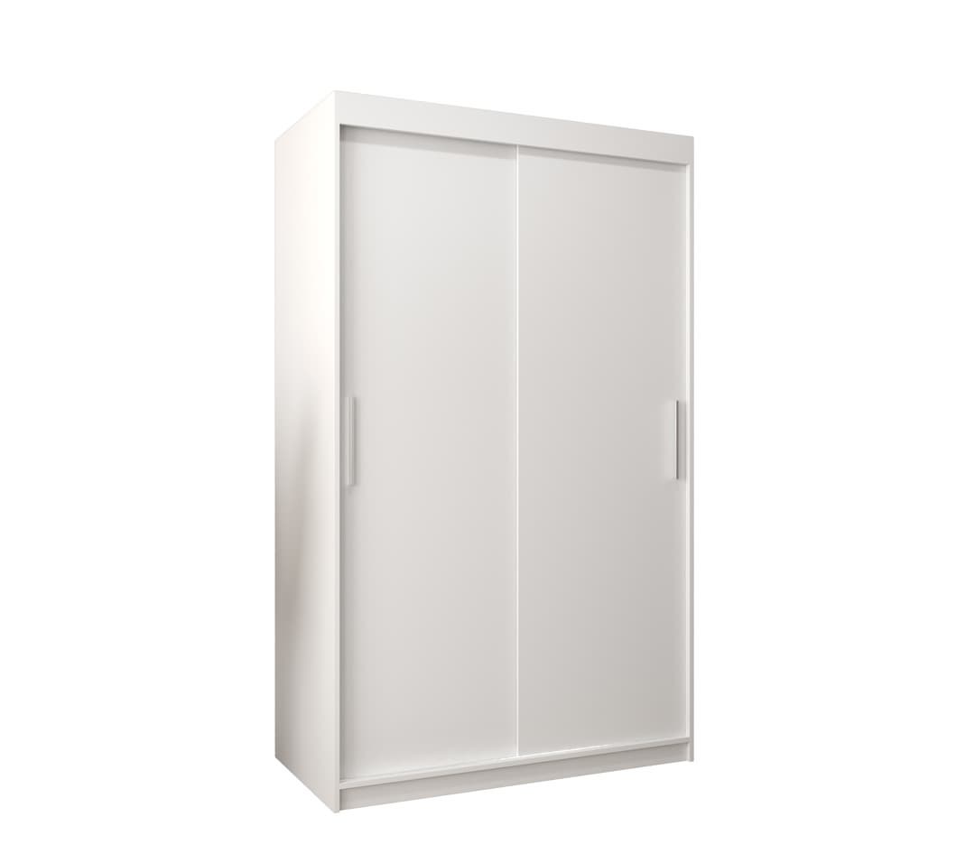 Tokyo Sliding Door Wardrobe 120cm - shown in a bedroom setting, 120cm wide