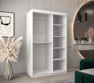 Verona 02 Sliding Door Wardrobe 120cm - close detail of the door finish and handle