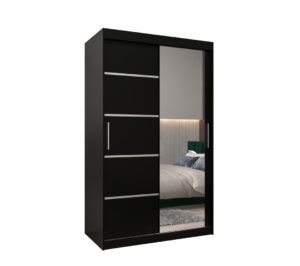 Verona 02 Sliding Door Wardrobe 120cm - side profile showing the depth