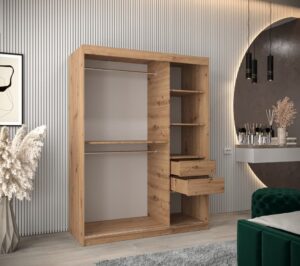 Boliwia Sliding Door Wardrobe 150cm - close detail of the door finish and handle