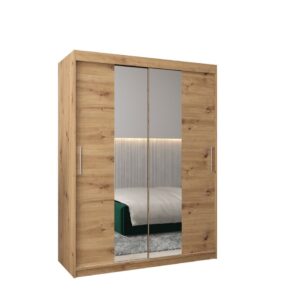 Tokyo I Sliding Door Wardrobe 150cm - shown in a bedroom setting, 150cm wide