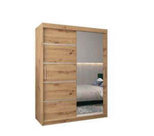 Verona 02 Sliding Door Wardrobe 150cm - side profile showing the depth