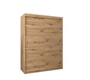 Verona 01 Sliding Door Wardrobe 150cm - side profile showing the depth
