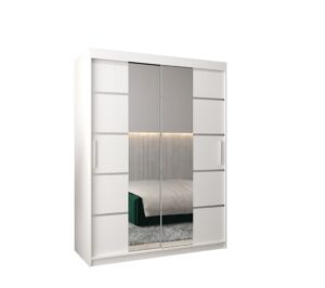 Verona 04 Sliding Door Wardrobe 150cm - shown in a bedroom setting, 150cm wide