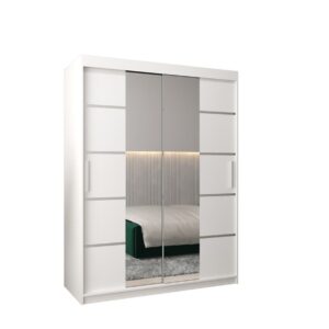 Verona 04 Sliding Door Wardrobe 150cm - shown in a bedroom setting, 150cm wide