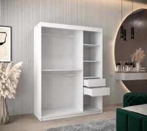 Verona 02 Sliding Door Wardrobe 150cm - close detail of the door finish and handle