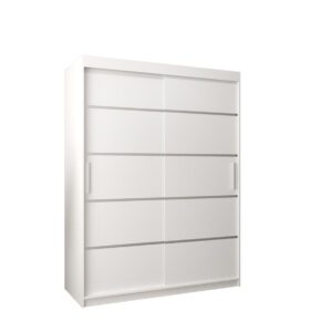 Verona 01 Sliding Door Wardrobe 150cm - shown in a bedroom setting, 150cm wide