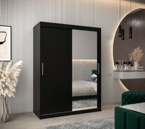 Tokyo II Sliding Door Wardrobe 150cm - front view with the doors closed