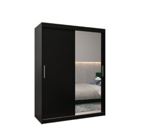 Tokyo II Sliding Door Wardrobe 150cm - shown in a bedroom setting, 150cm wide