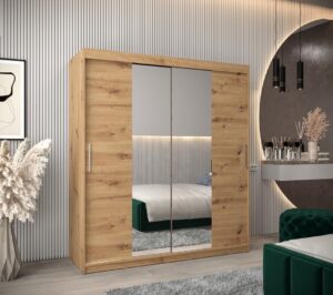 Tokyo I Sliding Door Wardrobe 180cm - front view with the doors closed
