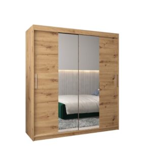 Tokyo I Sliding Door Wardrobe 180cm - shown in a bedroom setting, 180cm wide