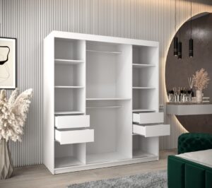 Tokyo Sliding Door Wardrobe 180cm - close detail of the door finish and handle