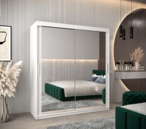 Tokyo III Sliding Door Wardrobe 180cm - front view with the doors closed