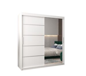 Verona 02 Sliding Door Wardrobe 180cm - shown in a bedroom setting, 180cm wide