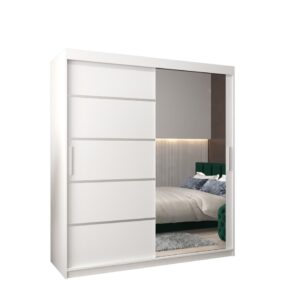 Verona 02 Sliding Door Wardrobe 180cm - shown in a bedroom setting, 180cm wide
