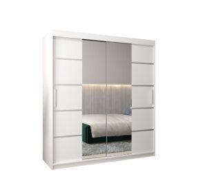 Verona 04 Sliding Door Wardrobe 180cm - shown in a bedroom setting, 180cm wide