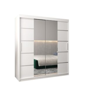 Verona 04 Sliding Door Wardrobe 180cm - shown in a bedroom setting, 180cm wide