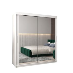 Tokyo III Sliding Door Wardrobe 180cm - shown in a bedroom setting, 180cm wide