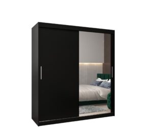 Tokyo II Sliding Door Wardrobe 180cm - shown in a bedroom setting, 180cm wide