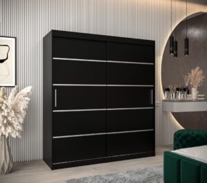 Verona 01 Sliding Door Wardrobe 180cm - front view with the doors closed
