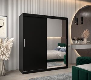 Tokyo II Sliding Door Wardrobe 180cm - front view with the doors closed
