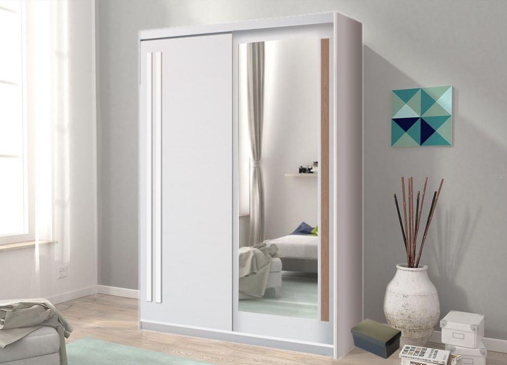 Effect 2 Sliding Door Wardrobe 175cm - shown in a bedroom setting, 175cm wide