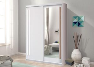 Effect 2 Sliding Door Wardrobe 150cm - shown in a bedroom setting, 150cm wide