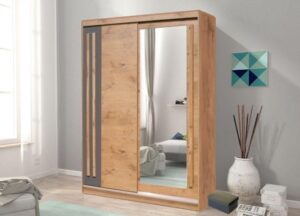Effect 2 Sliding Door Wardrobe 175cm - side profile showing the depth