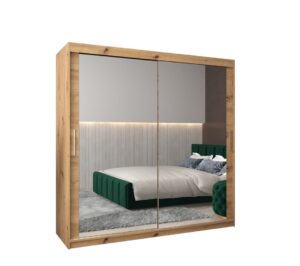 Tokyo III Sliding Door Wardrobe 200cm - side profile showing the depth