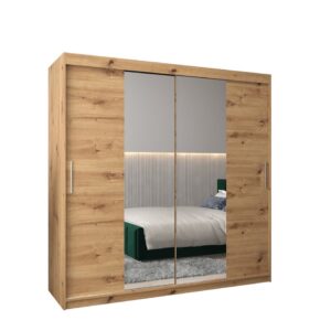 Tokyo I Sliding Door Wardrobe 200cm - shown in a bedroom setting, 200cm wide